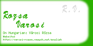rozsa varosi business card