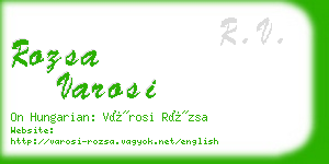 rozsa varosi business card